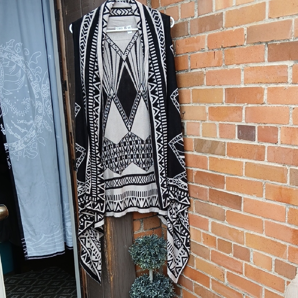 Cato Silver and Black Knit Cardigan